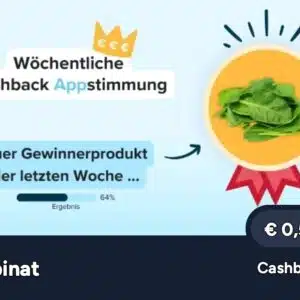 50 ct Cashback auf frischen Spinat [ Marktguru wöchentliche Abstimmung ]