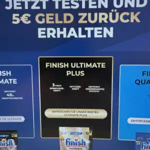 5€ Cashback auf Finish Ultimate und Quantum