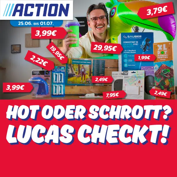 Thumbnail Die ACTION Wochenangebote im Check 🤔 Lohnt sich der Einkauf wirklich? Lucas testet die neuesten Angebote 📺