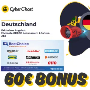 🚀 Bester VPN Deal zurzeit?! 🤑 2 Jahre CyberGhost VPN für 67,76€ + 60€ Bonus