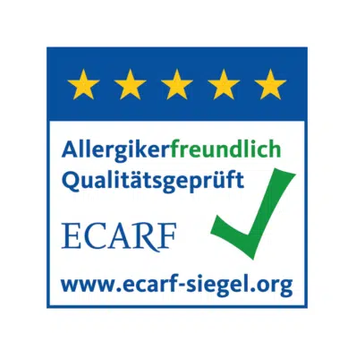 Allergikerfreundlich-Zertifizierung der ECARF. 