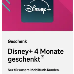 4 Monate GRATIS: Disney&#043; (exklusiv für Telekom Mobilfunk-Kunden)