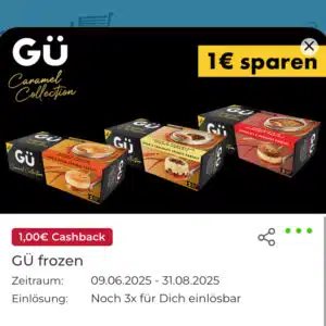 1€ Cashback auf GÜ Frozen Parfait mit Scondoo bei Kaufland und Edeka