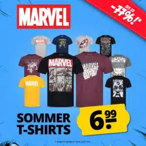 MARVEL Sommer T-Shirts für nur 6,99 € zzgl. Versand