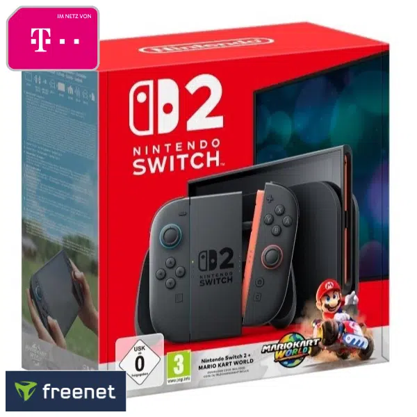 Thumbnail GRATIS Nintendo Switch 2 + Mario Kart World + 40GB 5G/LTE Telekom Allnet für 34,99€/Monat + 150€ Wechselbonus (freenet Telekom Allnet Flat)