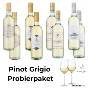 🍷 Pinot Grigio Probierpaket: 8 Flaschen Weißwein + GRATIS 2 Zwiesel Gläser nur 39,90€ (statt 96€)