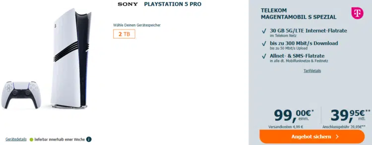 PlayStation 5 Pro Handytarif