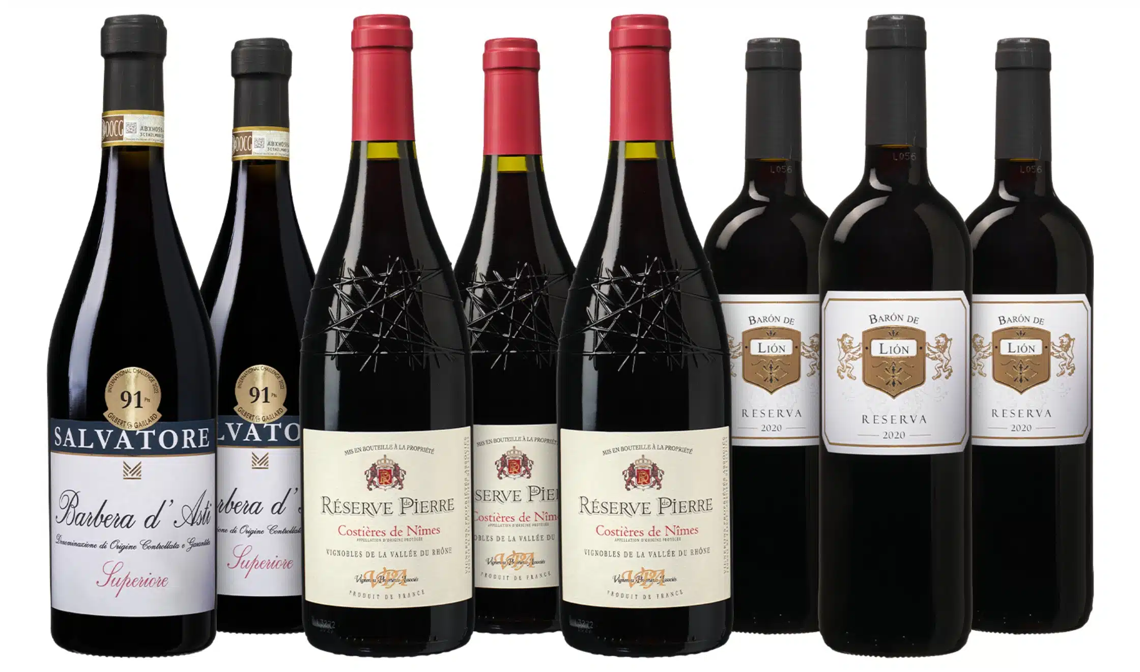 8 Flaschen Rotwein