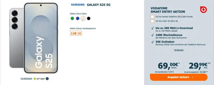 Samsung Galaxy S25 Handytarif
