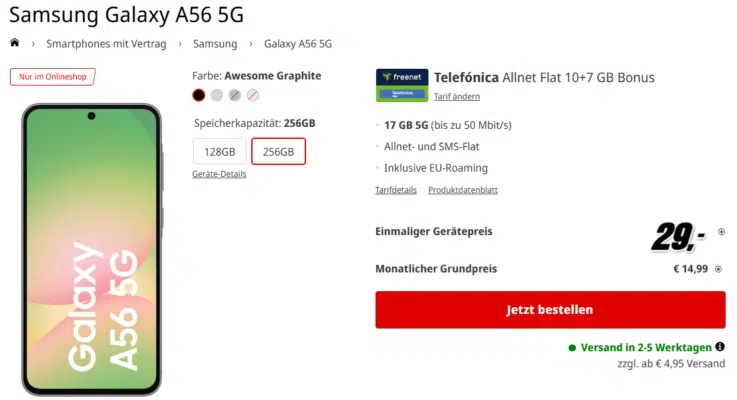 Samsung Galaxy A56 5G Handyvertrag