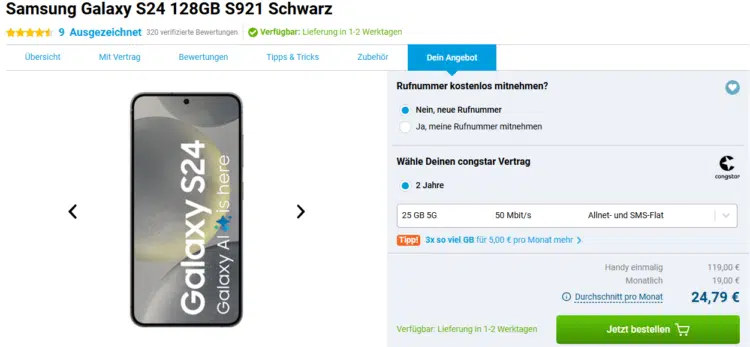 Samsung Galaxy S24 Handytarif 