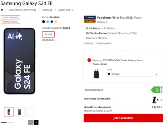 Samsung Galaxy S24 FE Handytarif
