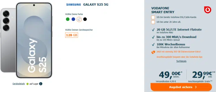 Samsung Galaxy S25 Handytarif