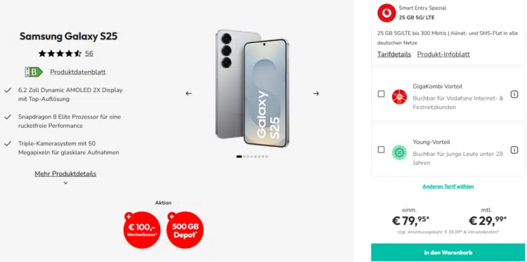 Samsung Galaxy S25 Handytarif