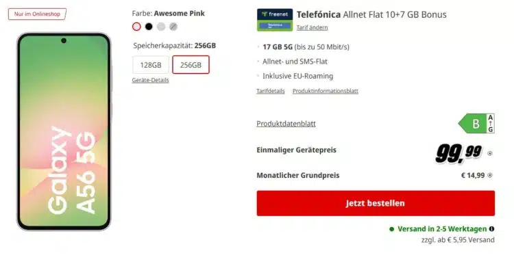 Samsung Galaxy A56 5G Handyvertrag