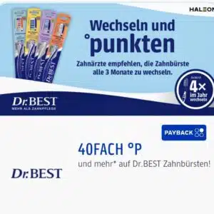 40fach Payback Punkte im dm für Dr. Best Zahnbürste