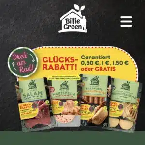 Cashback - 50 Cent bis max. 4,99 € auf Billie Green Produkte ab 16.06.25