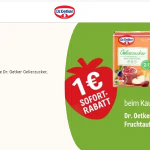 Dr. Oetker Gelierzucker * 1 € CB bei Kauf ab 4 €