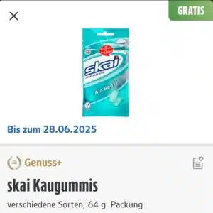 skai Kaugummis gratis in der Edeka App (Region Nordbayern)