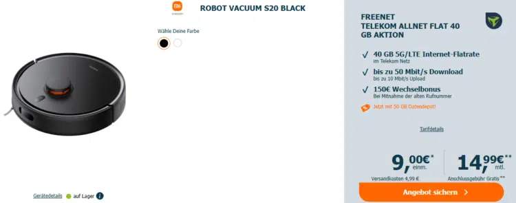 Xiaomi Robot Vacuum S20 Handytarif