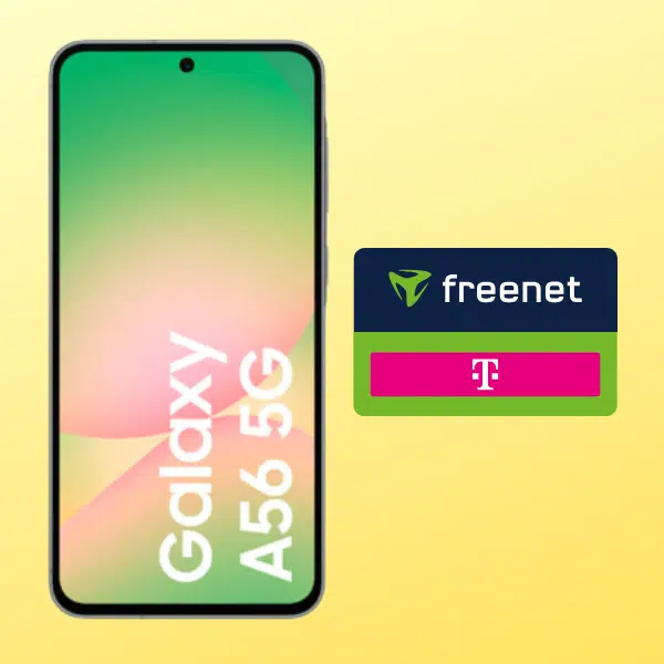 Thumbnail Eff. 1,70€ mtl. 🔥 Samsung Galaxy A56 5G (256GB) für 1€ + 40GB 5G/LTE Telekom Allnet für 19,99€/Monat + 150€ Wechselbonus + 50GB Datendepot (freenet Telekom Allnet Flat)