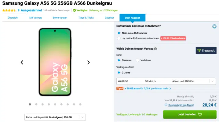 Samsung Galaxy A56 + Telekom Allnet Flat