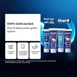 Oral-B Zahncreme gratis testen (dm)! Ab 16.06.25!