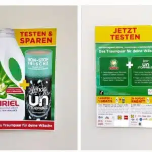 Ariel Coupon: 2€ Rabatt ab 30WL / gratis Lenor Wäscheparfum ab 14 WL