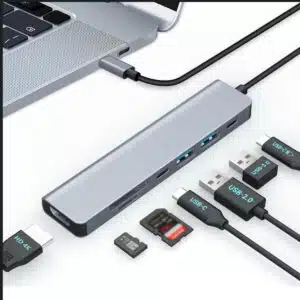 Moman Docking Station, USB C Hub 7 in in Silber für 5,84€(statt 10,99€)
