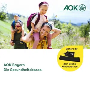 AOK Bayern Kühlhandtuch GRATIS - nur Bayern