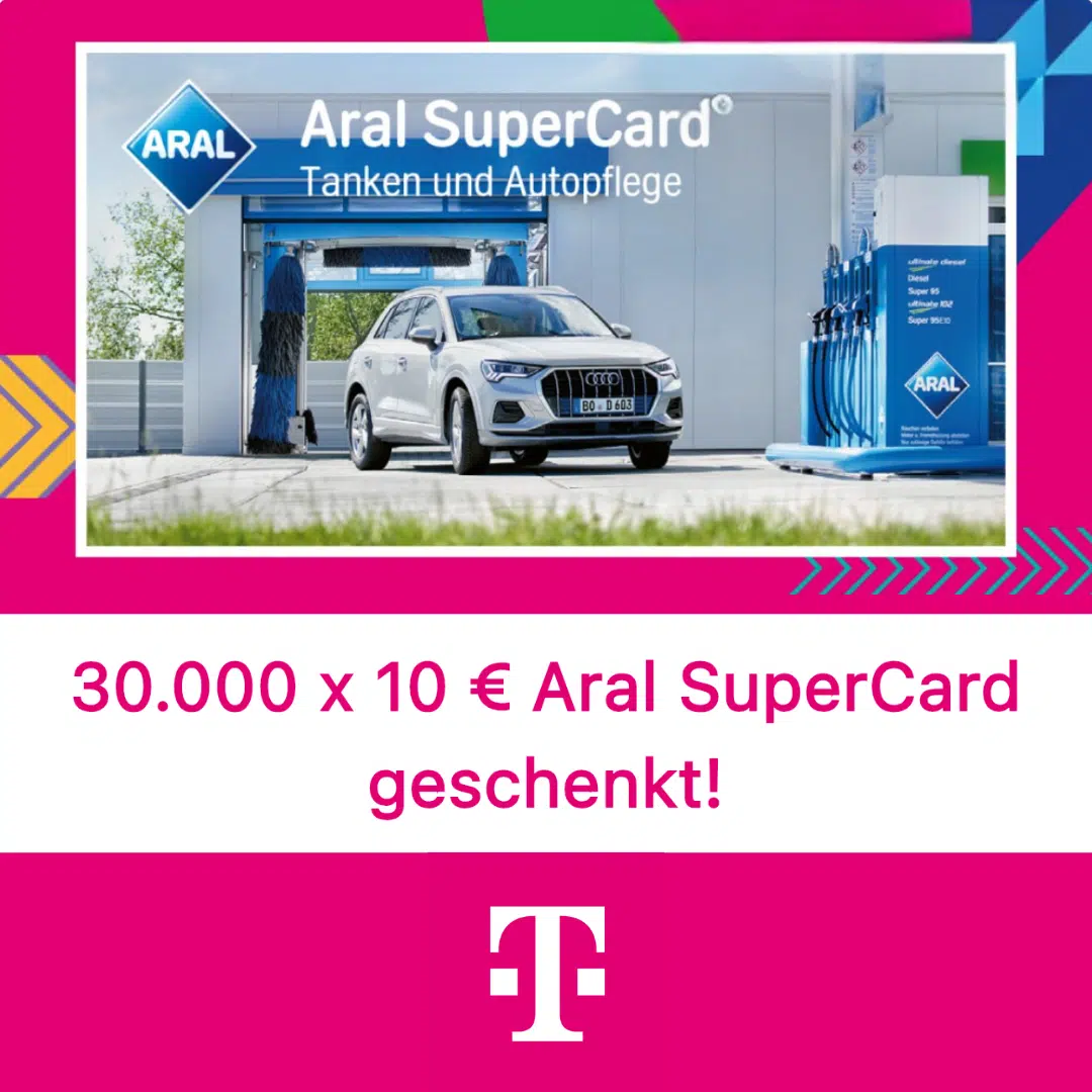 Thumbnail Magenta Moments - 30.000 × 10,00€ Aral SuperCard geschenkt am 30.06.2025