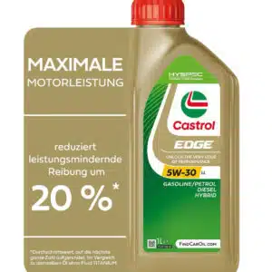 Castrol EDGE 5W-30 LL Longlife Motoröl, 1L Flache für 9,85€(statt 14,80€)