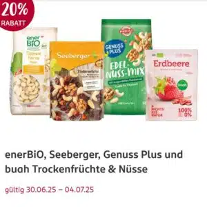 20% auf Trockenfrüchte🍓🍌🍏 & Nüsse 🥜 in der Rossmann App