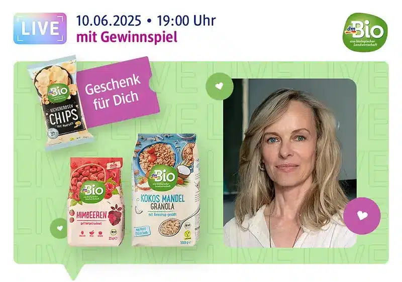 Gratis Chips bei dm gewinnen mit Bettina Rust