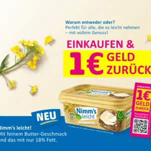 Nimms leicht / Margarine mit Cashback