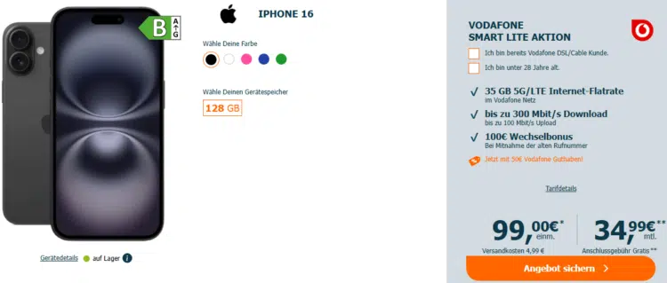 iPhone 16 Handyvertrag