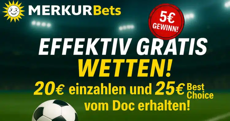 MerkurBets: eff. kostenlos wetten plus 5€ Gewinn!!! 💸