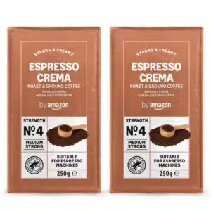by Amazon Espresso Crema gemahlener Kaffee, mittlere Röstung, 2 x 250 g, ab 3,06€ (statt 5,45€) ☕🚀