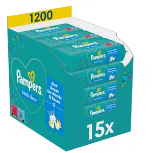 👶 Pampers Feuchttücher Fresh Clean (15x80 Stück) Vorteilspack 1.200 Stück für 17,76€ (statt 22,50€)