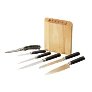 🔪 ECHTWERK Damast-Messerblock inkl. Schere 7tlg. für 55,94€ (statt 120€)