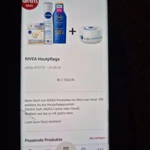 Vorankündigung: Nivea Hautpflege Gratis dazu (bei Rossmann)