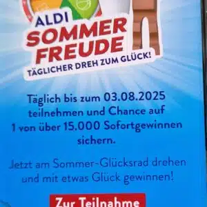 Aldi Sommerfreude: über 15.000 Sofortgewinne! 😀