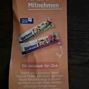 Power zum Mitnehmen (Sportness-Riegel) von dm (lokal, Offline)
