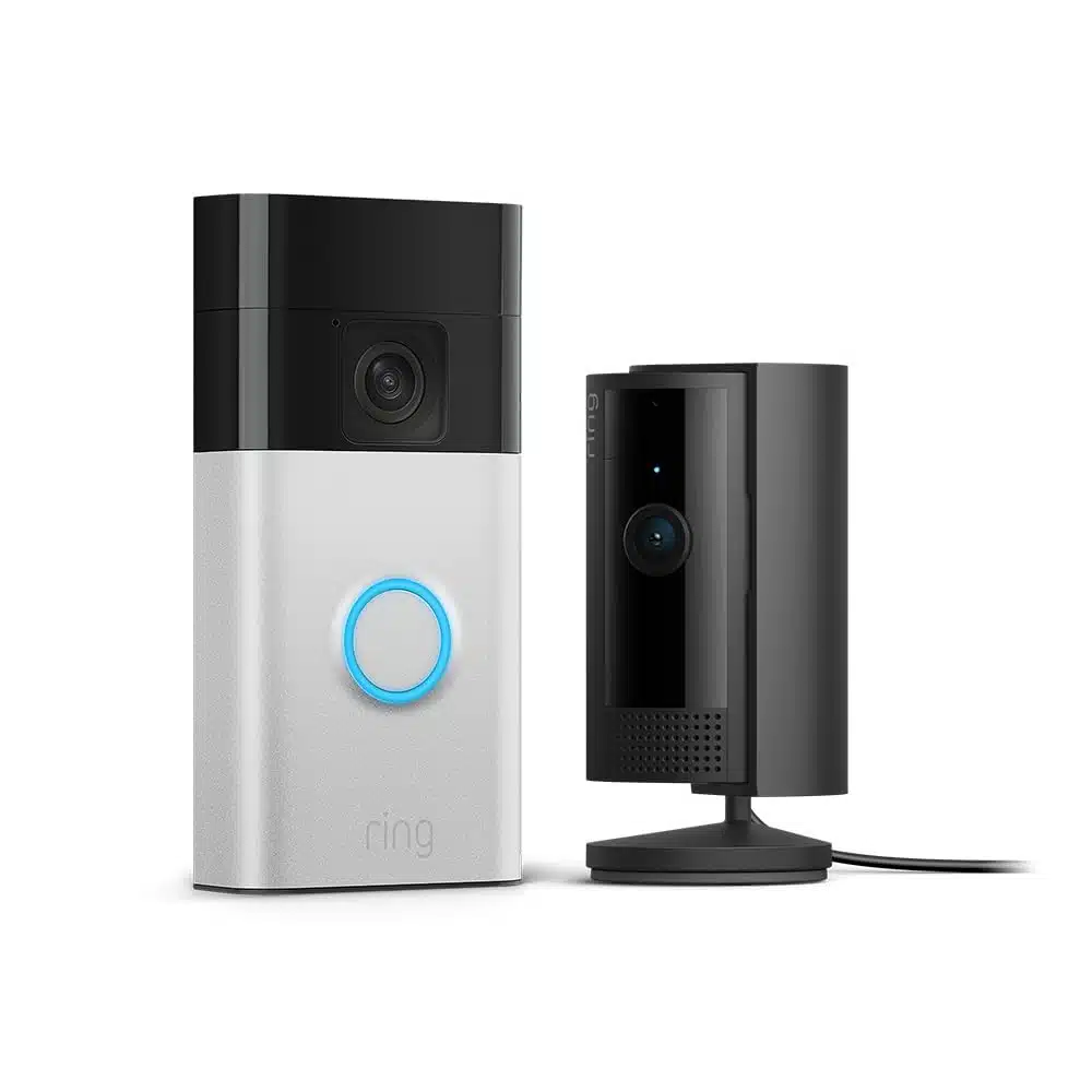 Thumbnail Ring Akku-Videotürklingel + Ring Innenkamera Schwarz für 54,99€ (statt 155€)