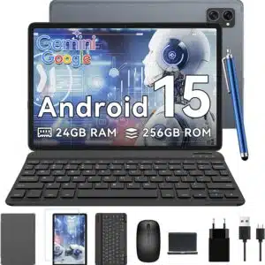 TABWEE Android 15 Tablet mit Tastatur - 24GB RAM&#043;256GB ROM
