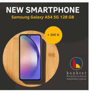 Samsung Galaxy A54  geschenkt für Smartphone-Nutzer  Langzeitstudie