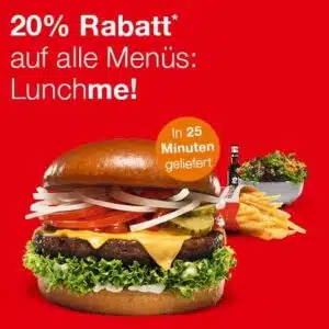 Neue burgerme-Aktionen im Juli – z.B. Mittags-Special mit 20% Rabatt