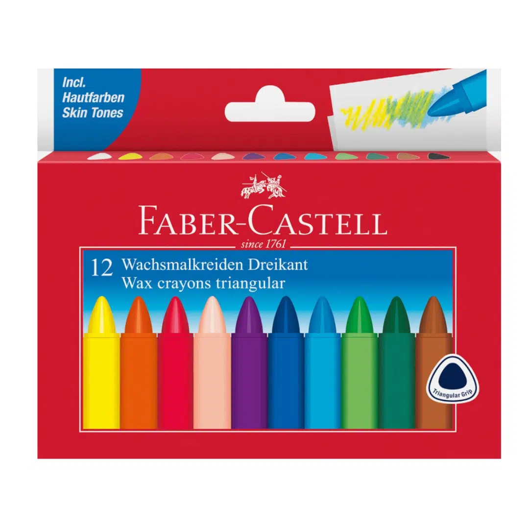 Thumbnail 🖍️ Faber-Castell Dreikant Wachsmalkreiden 12er Set für 3,39€ (statt 5,80€)