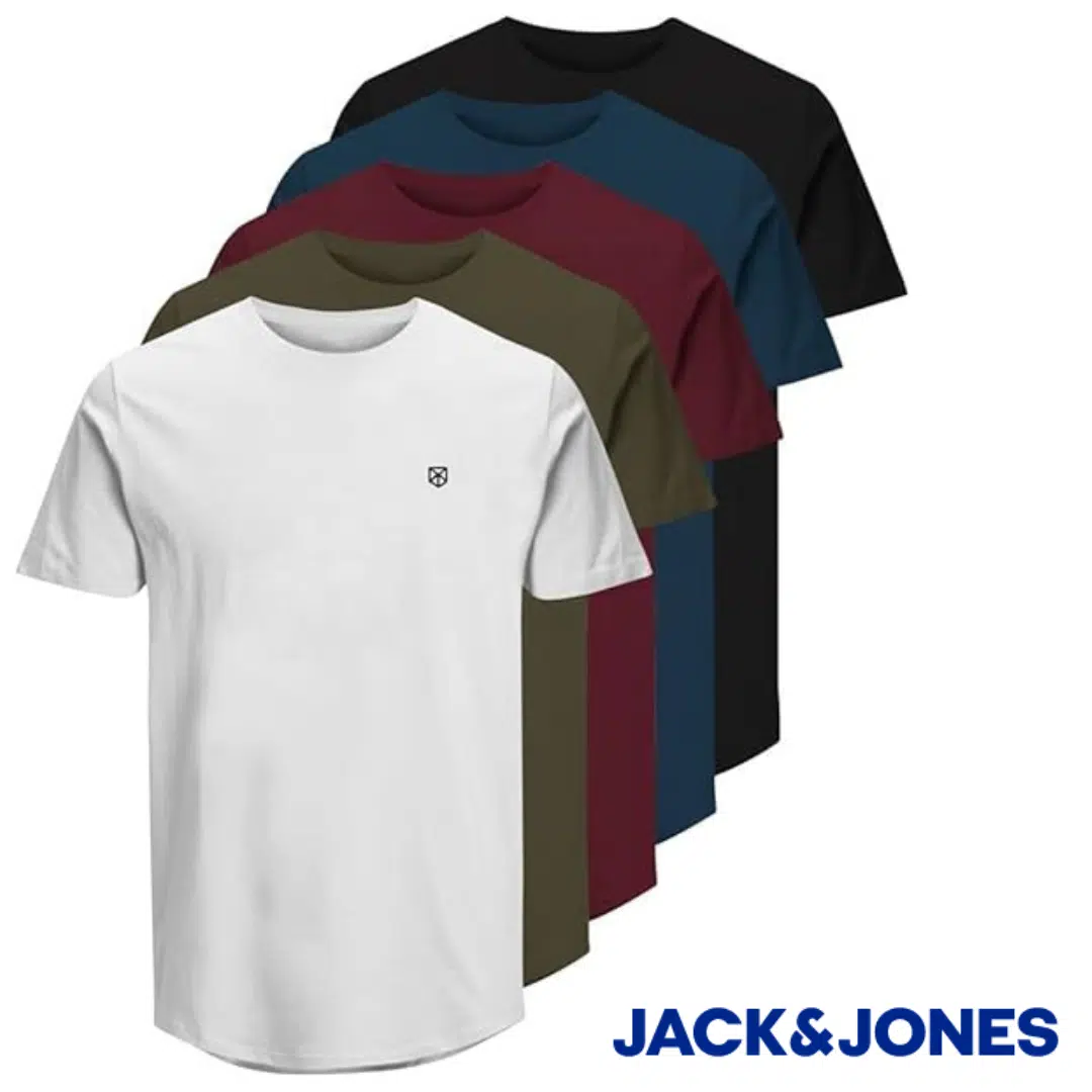 Thumbnail JACK & JONES Herren Rundhals T-Shirt Regular Fit 5er Pack ab 35,87€ (statt 48€)