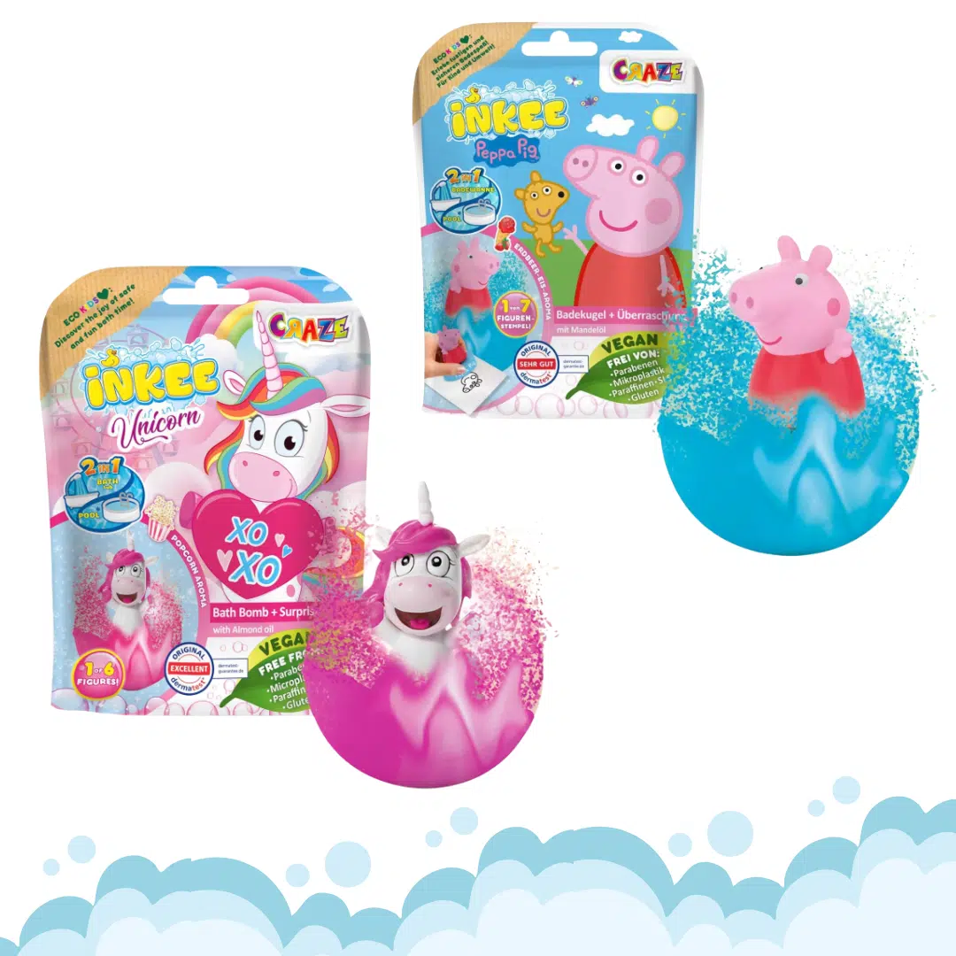 Thumbnail 🛀 INKEE SURPRISE - Peppa Pig oder Einhorn Badekugel mit Überraschung nur 2,85€ (statt 3,95€)